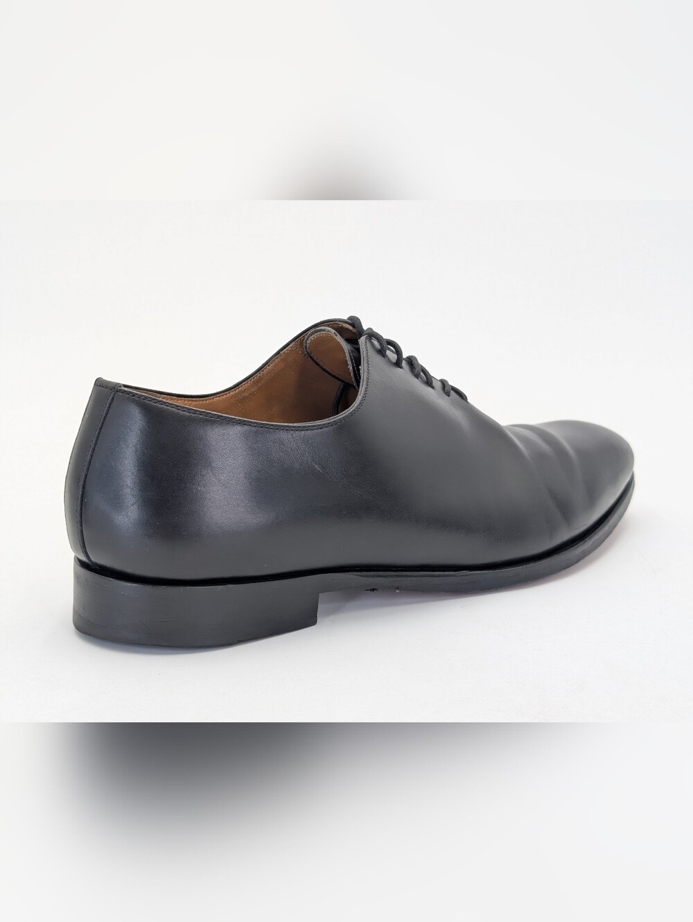 Magnanni Black Leather Oxford Dress Shoes - Picture 6 of 17